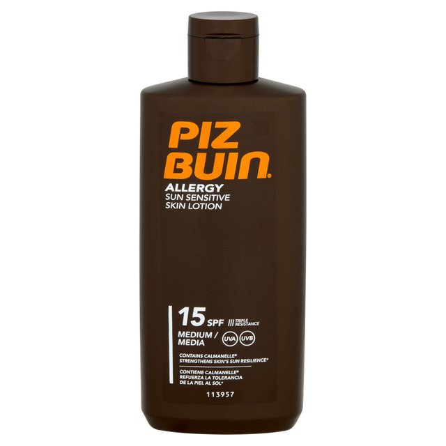 Piz Buin Allergy Sensitive SPF 15 Sun Lotion   200ml