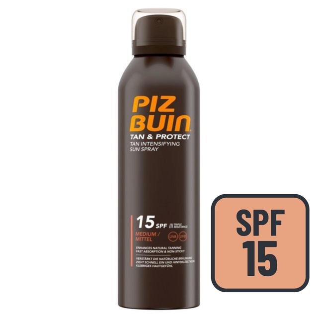 Piz Buin Tan & Protect SPF 15 Sunscreen Spray Tan Intensifying   150ml GOODS M&S   