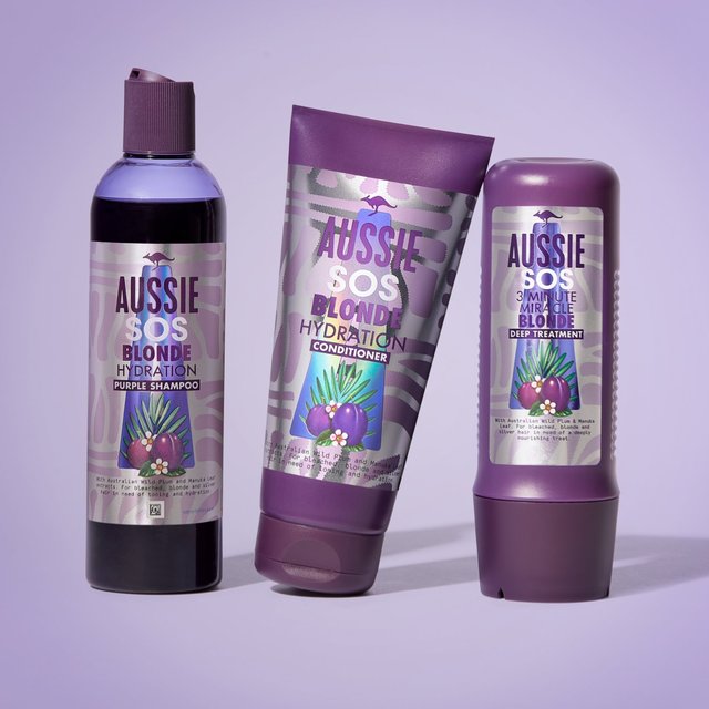 Aussie Blonde Hydration Purple Hair Conditioner For Blonde and Silver Hair   200ml GOODS M&S   