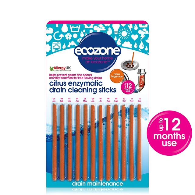 Ecozone Enzymatic Drain Cleaning Sticks - Citrus   25g GOODS M&S   