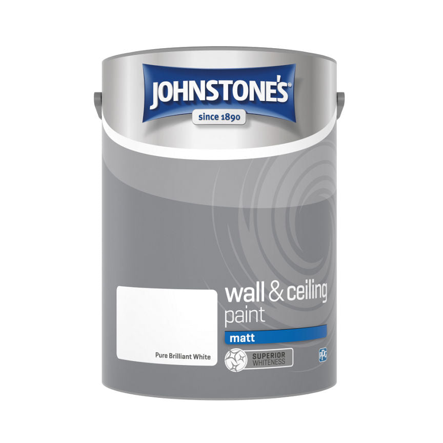 Johnstone's Brilliant White Matt Emulsion Paint DIY ASDA   