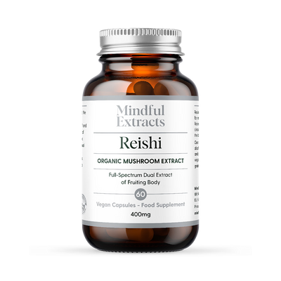 Holland & Barrett Organic Reishi Mushroom Dual Extract Supplement 60 Vegan Capsules- Buy online at McGrocer