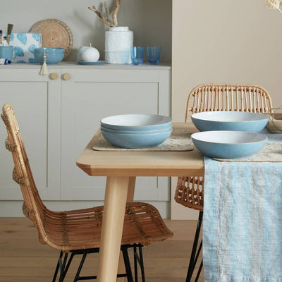 Argos Denby Elements 4 Piece Stoneware Pasta Bowls Blue- Buy online at McGrocer