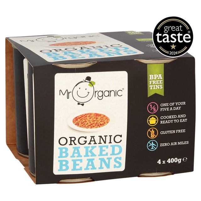 Mr Organic Baked Beans   4 x 400g GOODS M&S   