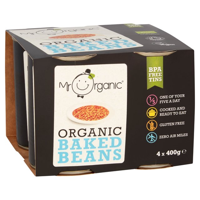 Mr Organic Baked Beans   4 x 400g GOODS M&S   