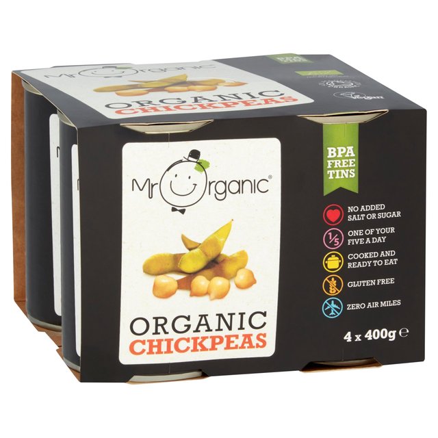 Mr Organic Chickpeas   4 x 400g