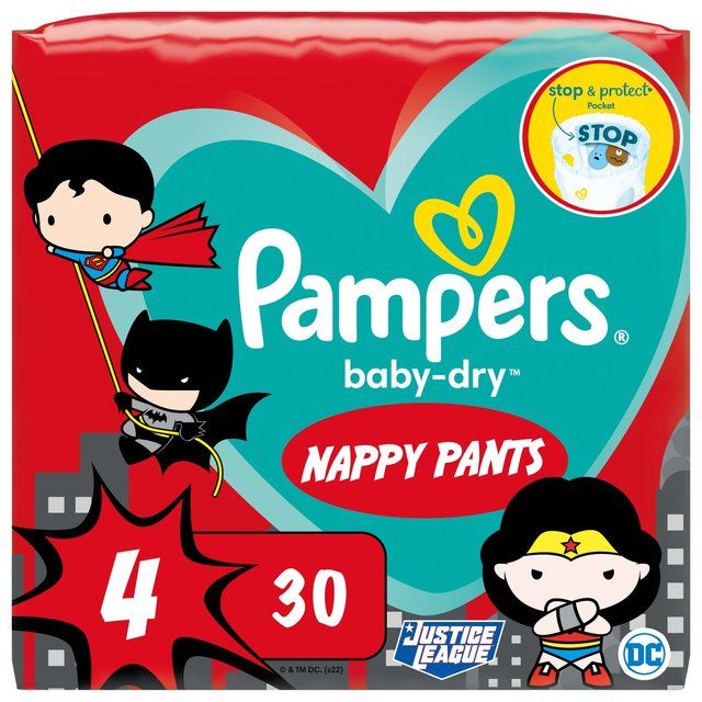 Pampers Baby-Dry Superhero Nappy Pants Size 4 (9-15kg)   30 per pack GOODS M&S   