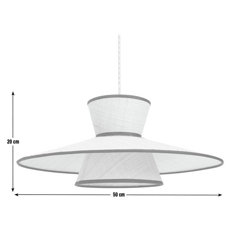 Habitat natural raffia two-tier lampshade 50cm - British product
