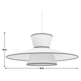 Habitat natural raffia two-tier lampshade 50cm - British product