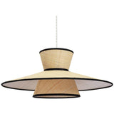Habitat natural raffia two-tier lampshade 50cm - British product