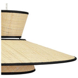 Habitat natural raffia two-tier lampshade 50cm - British product