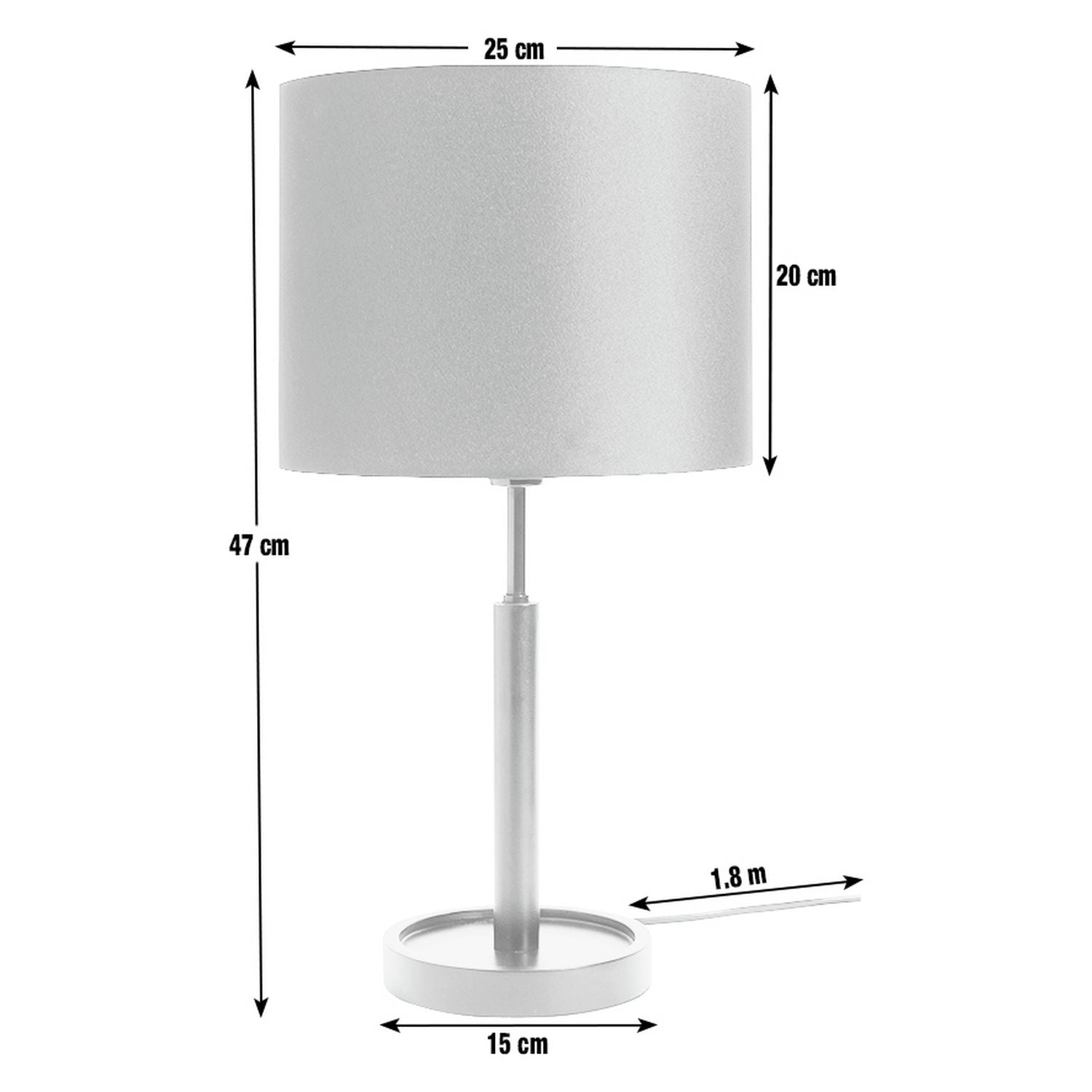 Argos Home Gloss black table lamp 47cm (British brand)