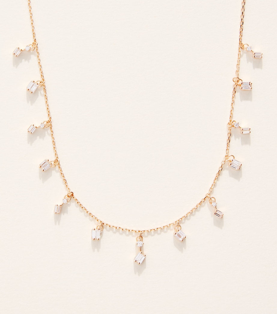 Suzanne Kalan Diamond Cascade necklace in rose gold, UK version