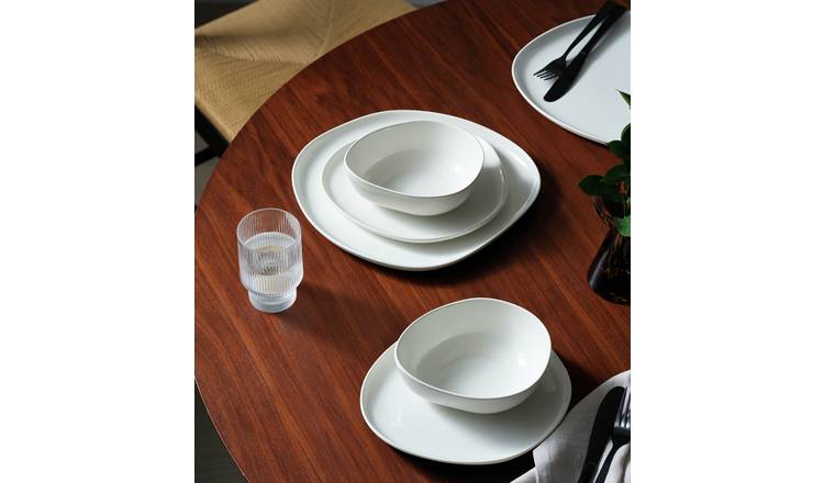 Habitat x Scion 12 Piece Stoneware Dinner Set - White