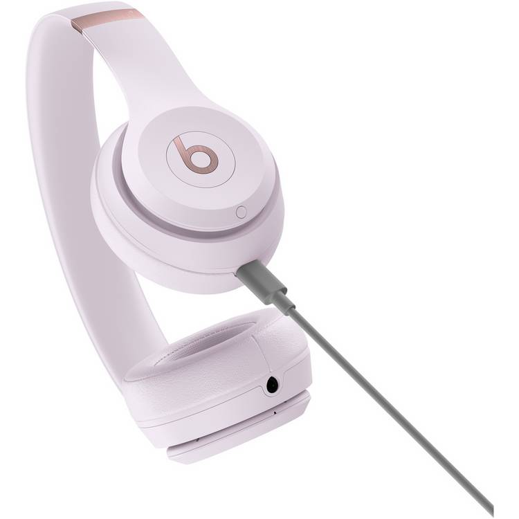 Beats Solo 4 on-ear wireless headphones Cloud Pink, imported from the UK