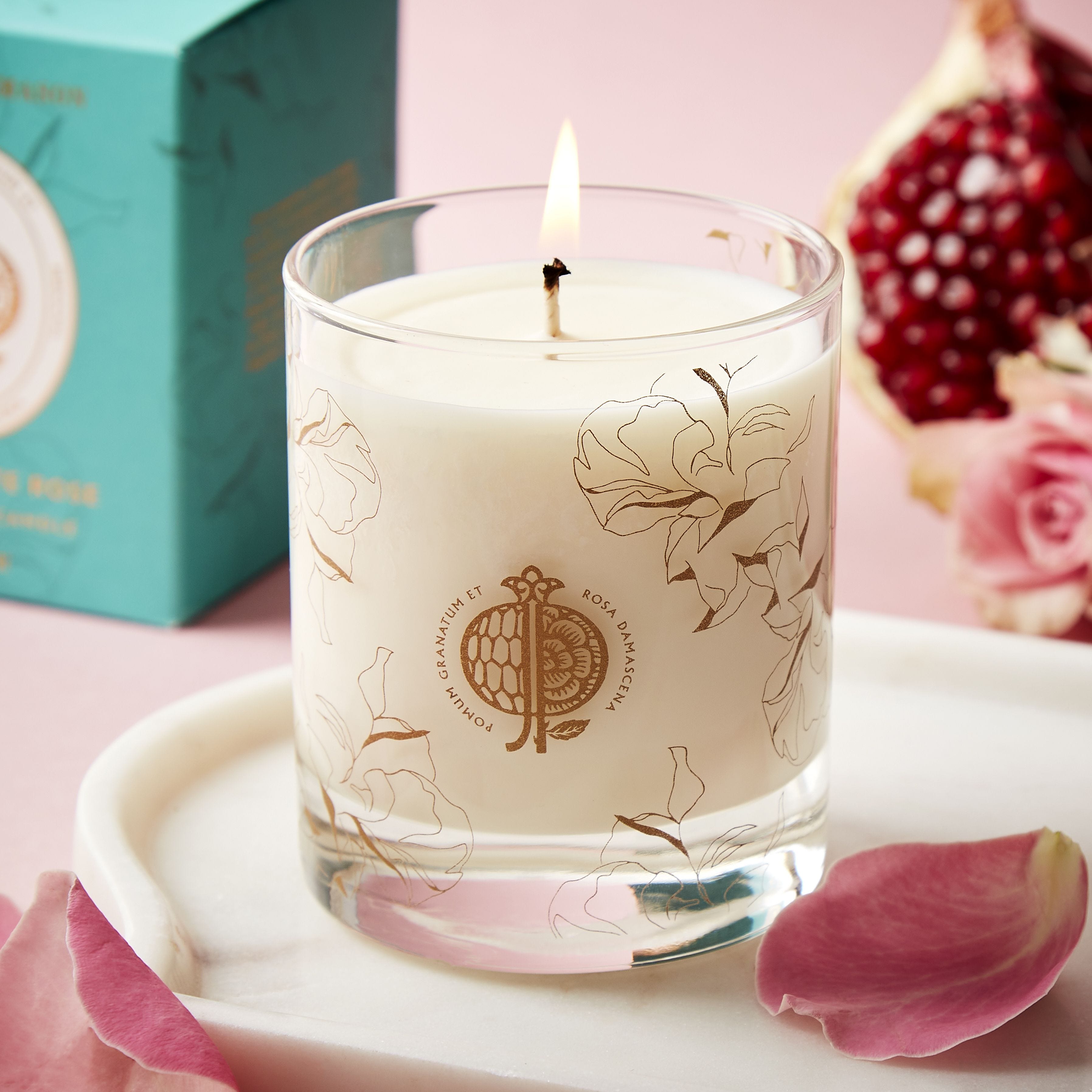 Fortnum's pomegranate rose candle 140g (British brand)