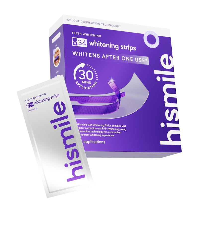 HiSmile V34 teeth whitening strips pack of 14 (British brand)