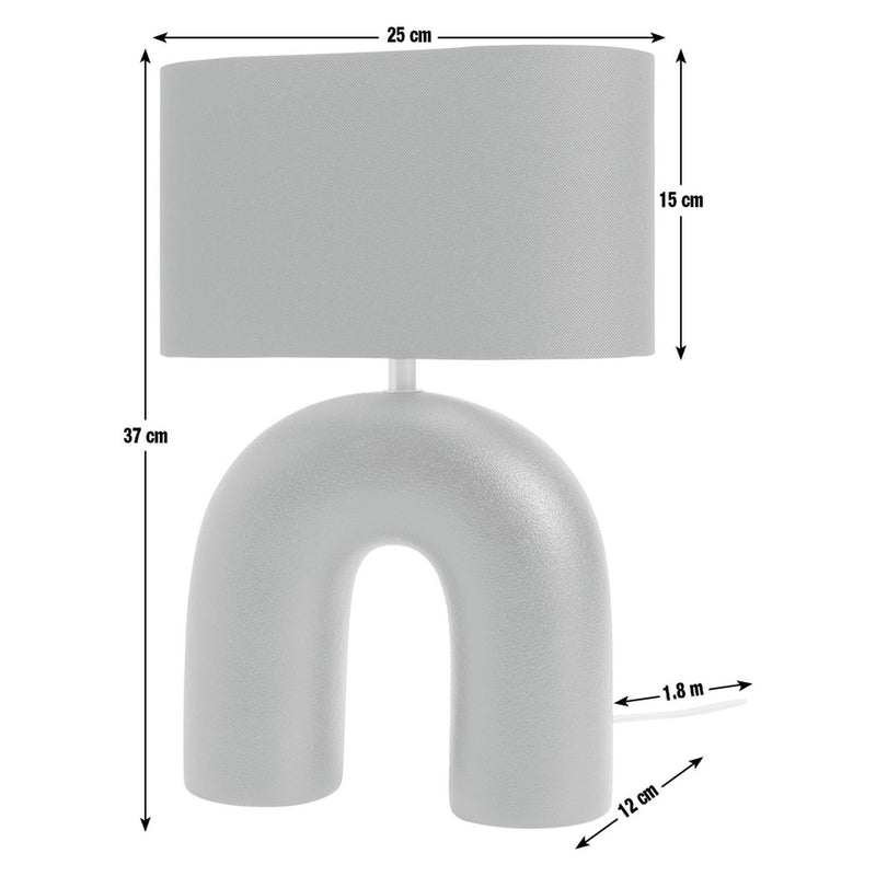 Argos Home Wishbone 37cm Ceramic Table Lamp - Black