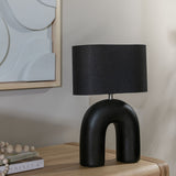 Argos Home Wishbone 37cm Ceramic Table Lamp - Black