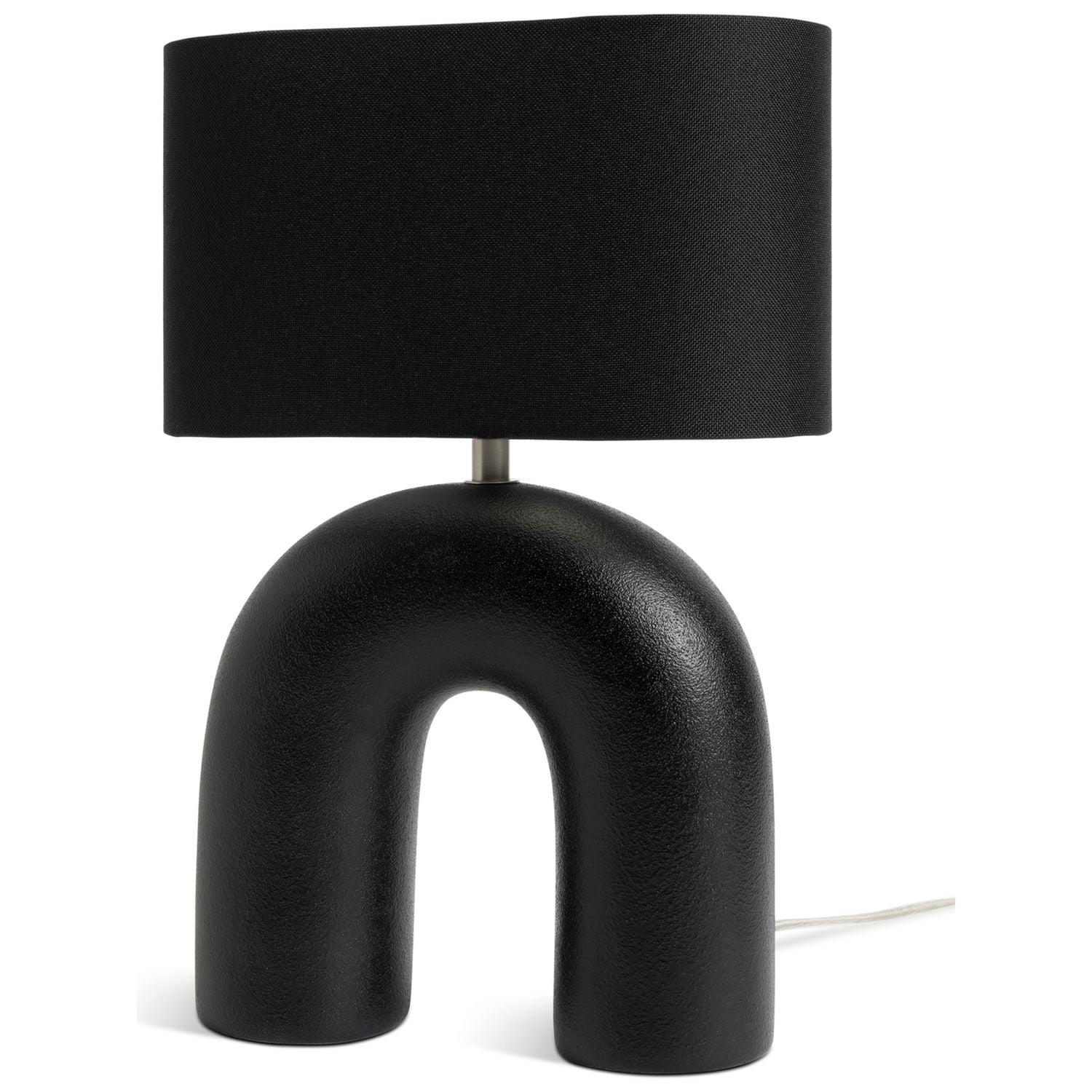 Argos Home Wishbone 37cm Ceramic Table Lamp - Black