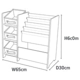 Liberty House white book sling storage unit with canvas pockets - British product