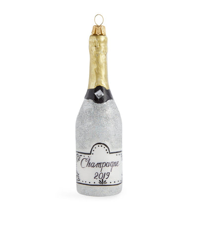 Harrods Glittering Champagne Bottle Christmas Tree Decoration- Buy online at McGrocer