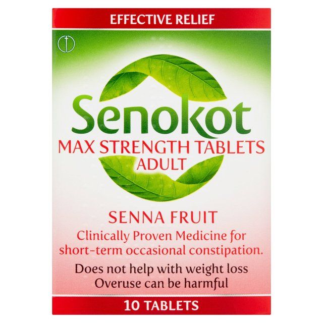 Senokot Max Strength Tablets Senna Laxative Constipation   10 per pack