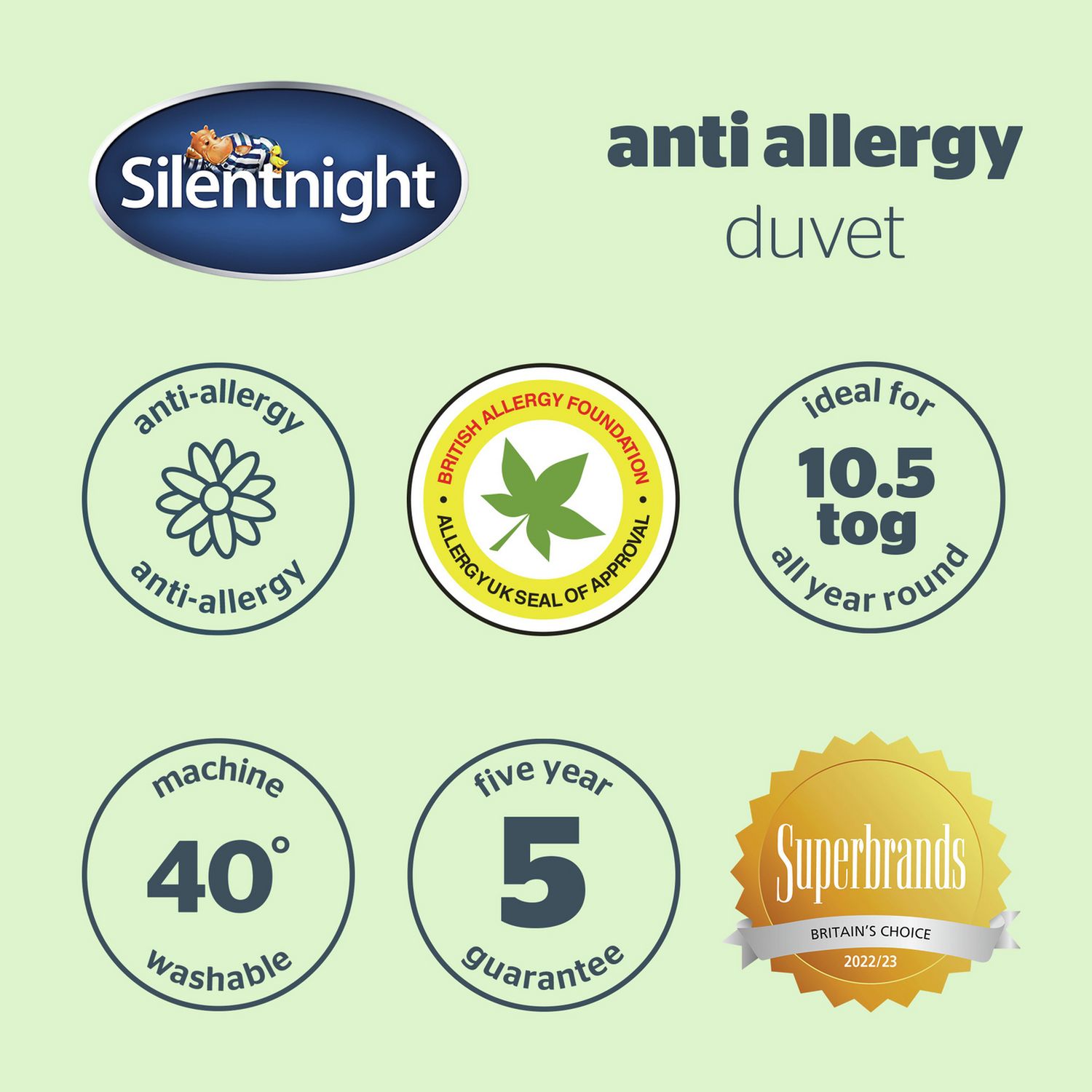 Silentnight Anti-Allergy 10.5 Tog Duvet - Superking