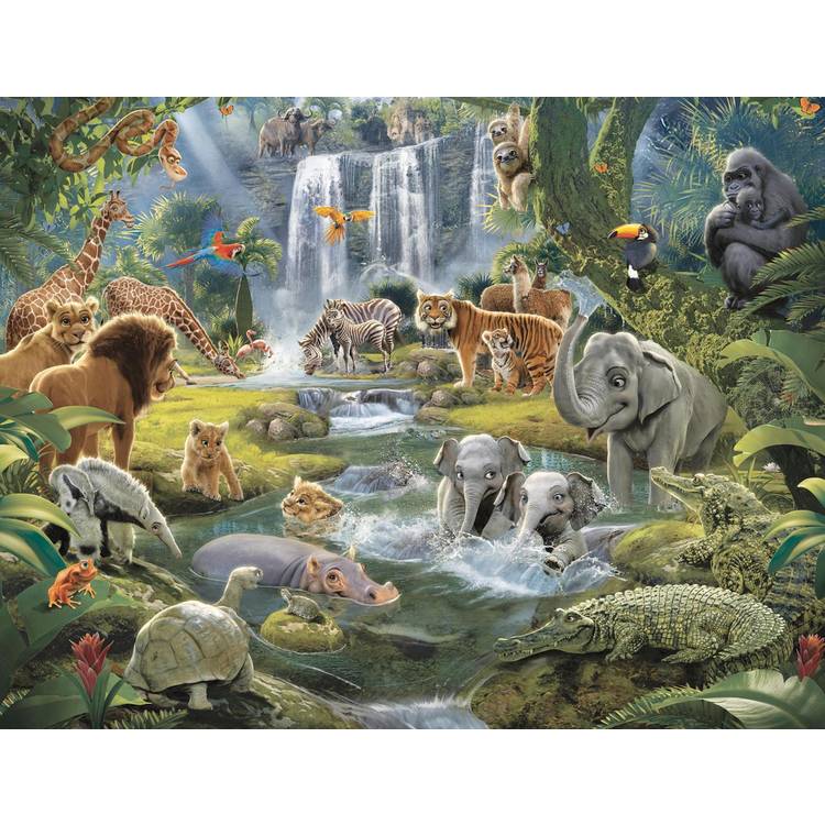 Walltastic Jungle Adventure children's wall mural 8x10ft, UK version