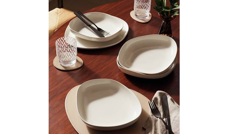 Habitat x Scion 4 Piece Stoneware Pasta Bowls - White