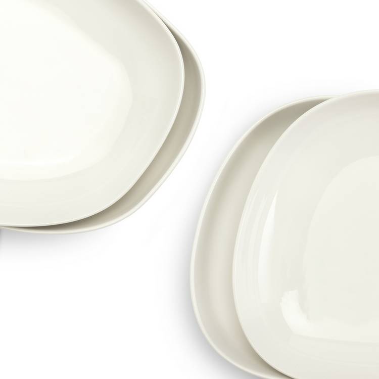 Habitat x Scion white stoneware pasta bowls 4 piece - British product