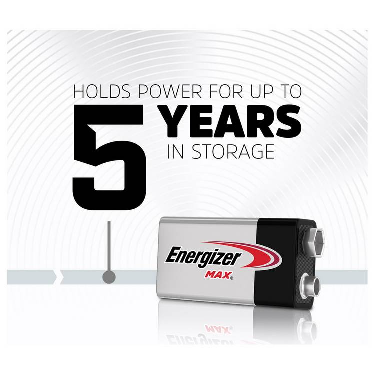 Energizer Max alkaline 9V batteries pack of 3 - British product