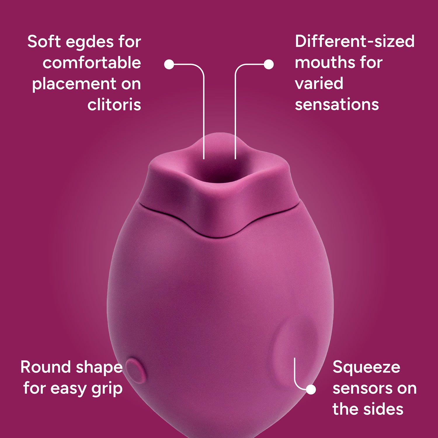Smile Makers The Poet clitoral suction stimulator with interchangeable heads - British product