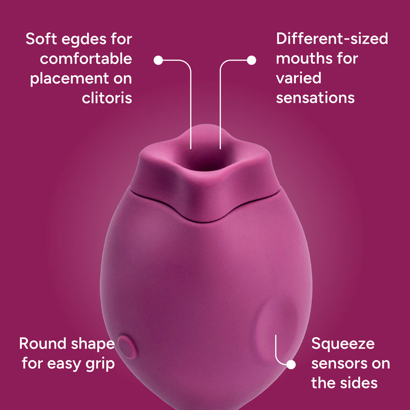 Smile Makers The Poet clitoral suction stimulator with interchangeable heads - British product