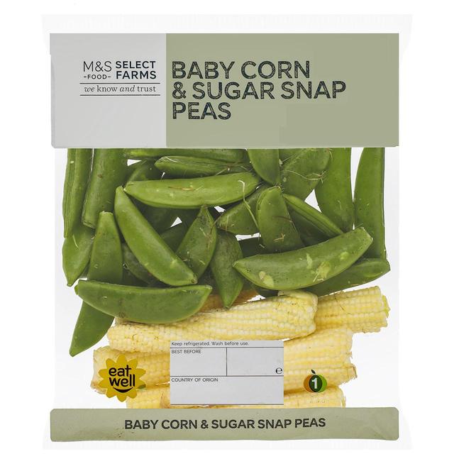 M&S Baby Corn & Sugar Snap Peas   200g