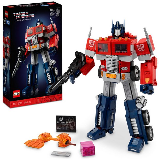 LEGO Icons Optimus Prime robot model set, UK version