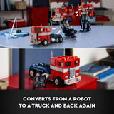 LEGO Icons Optimus Prime robot model set, UK version