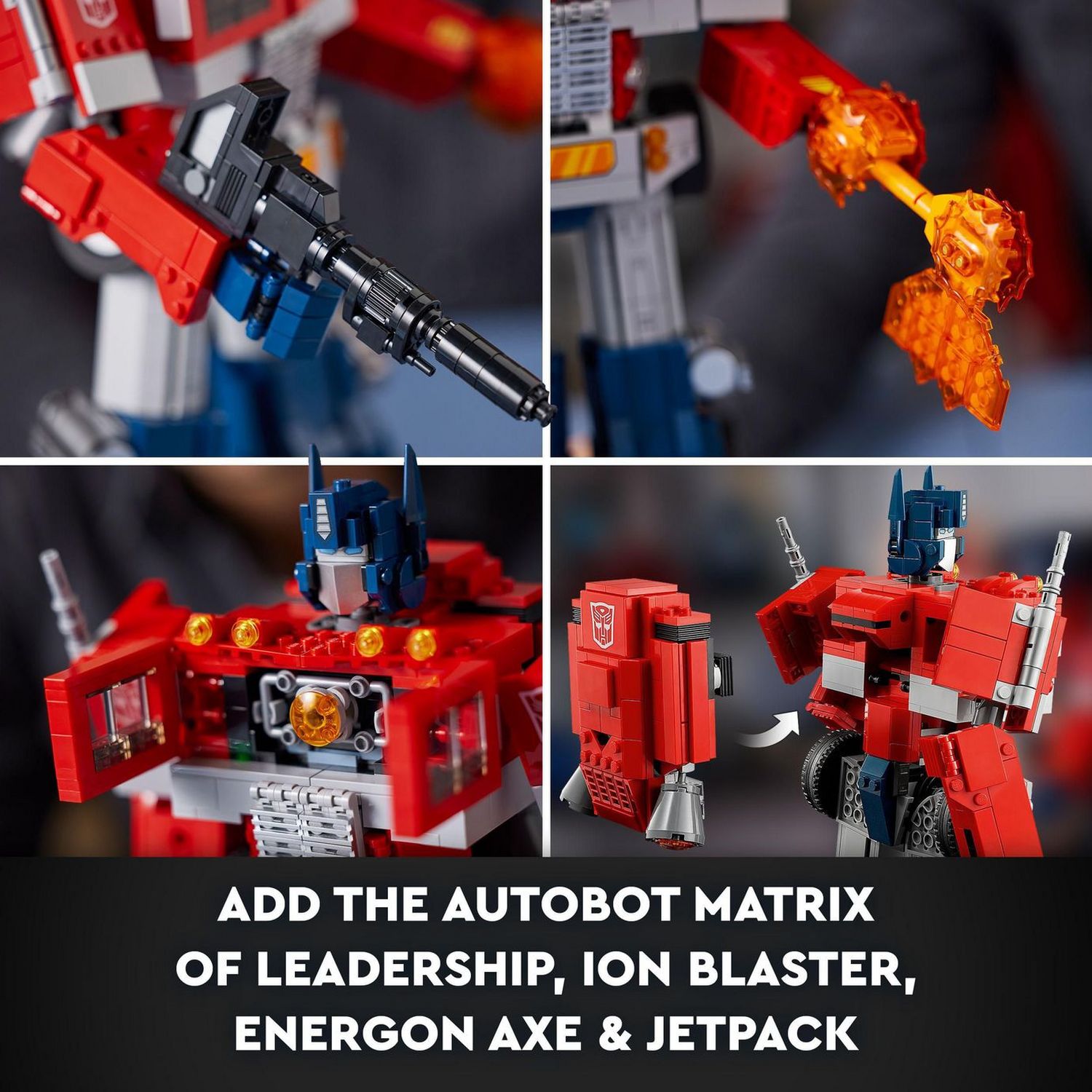 LEGO Icons Optimus Prime robot model set, UK version