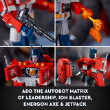 LEGO Icons Optimus Prime robot model set, UK version