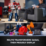 LEGO Icons Optimus Prime robot model set, UK version