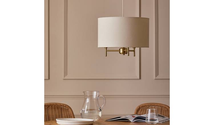Argos Home brass and cream pendant light, UK version