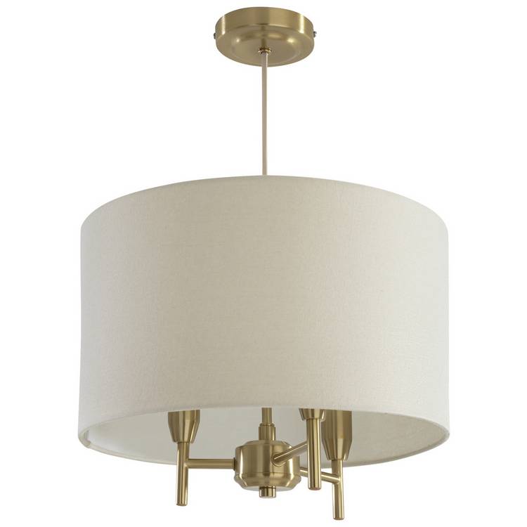 Argos Home brass and cream pendant light, UK version