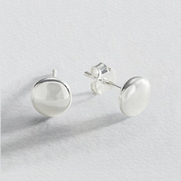 Revere sterling silver button stud earrings (British brand)