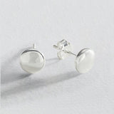 Revere sterling silver button stud earrings (British brand)