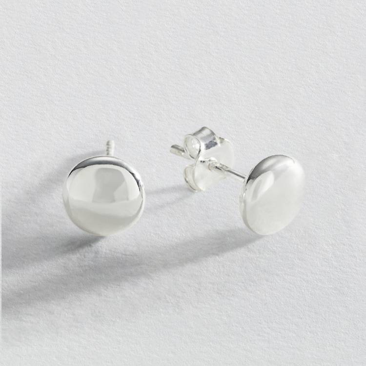 Revere sterling silver button stud earrings (British brand)