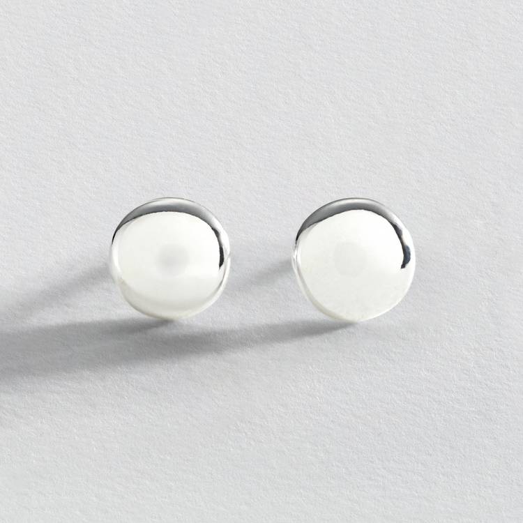 Revere sterling silver button stud earrings (British brand)