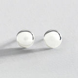 Revere sterling silver button stud earrings (British brand)