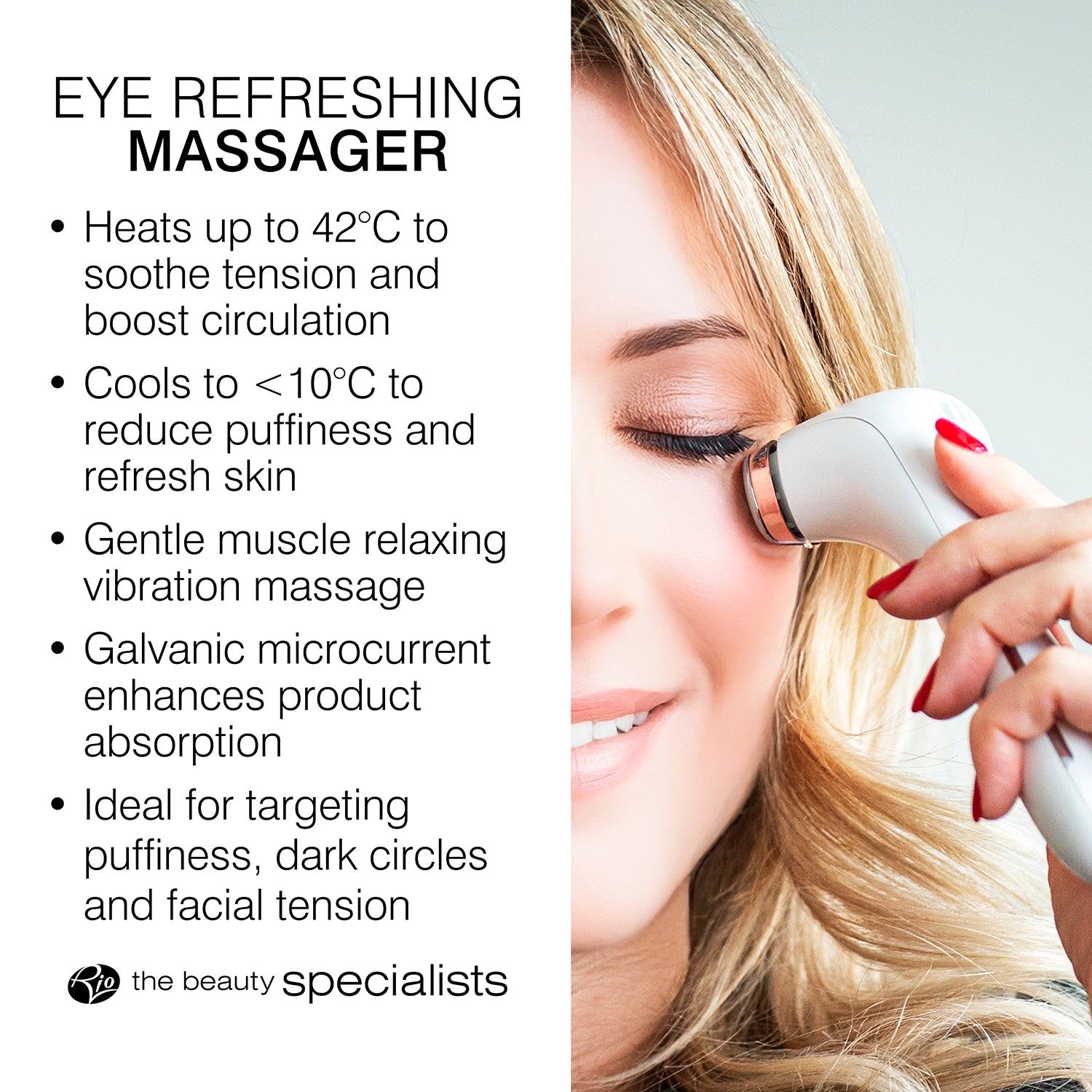 Rio warming cooling eye massager, imported from the UK