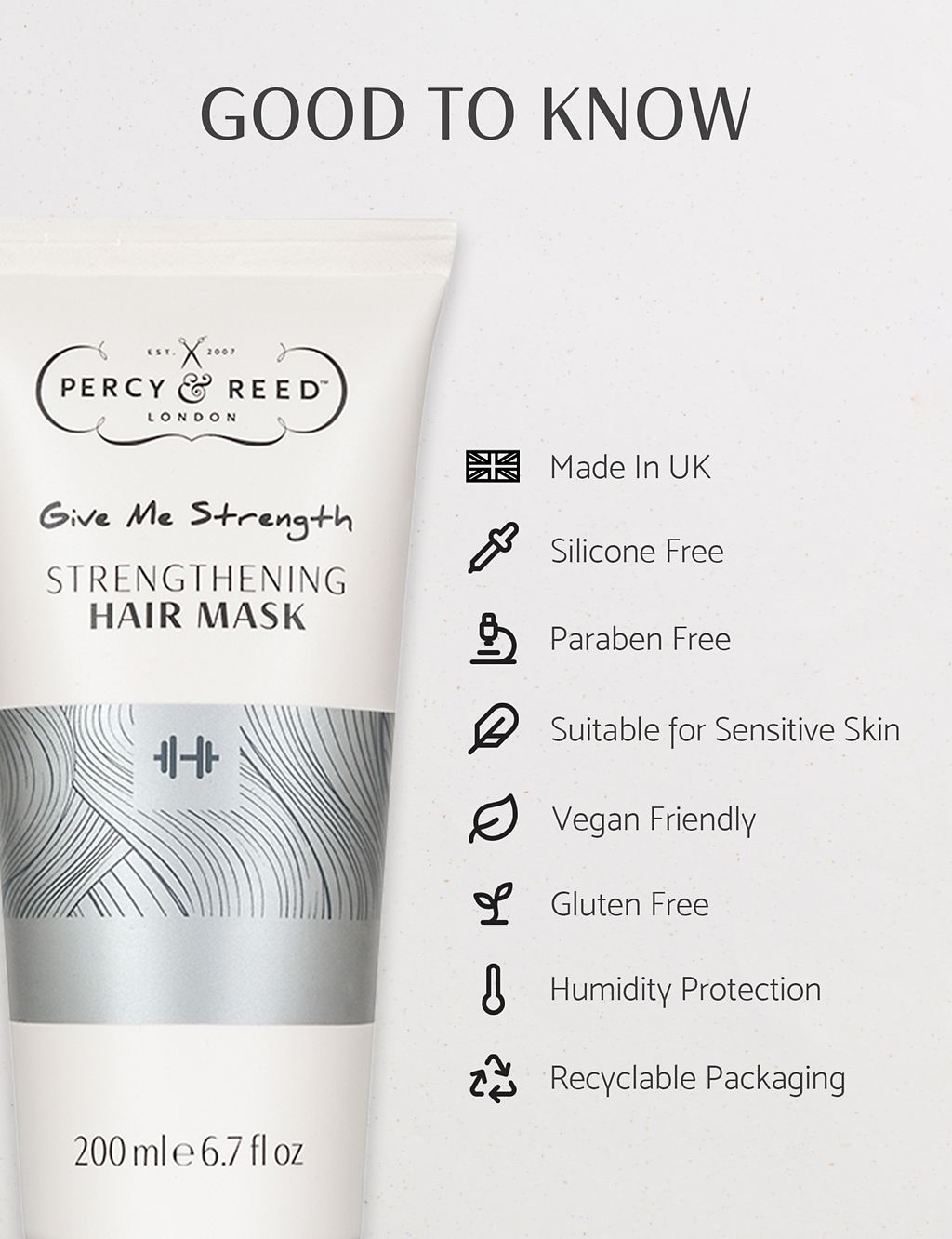 Give Me Strength Strengthening Hair Mask 200ml Haircare & Styling M&S   