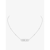 Messika Move Pavé 18ct white-gold diamond necklace, imported from the UK